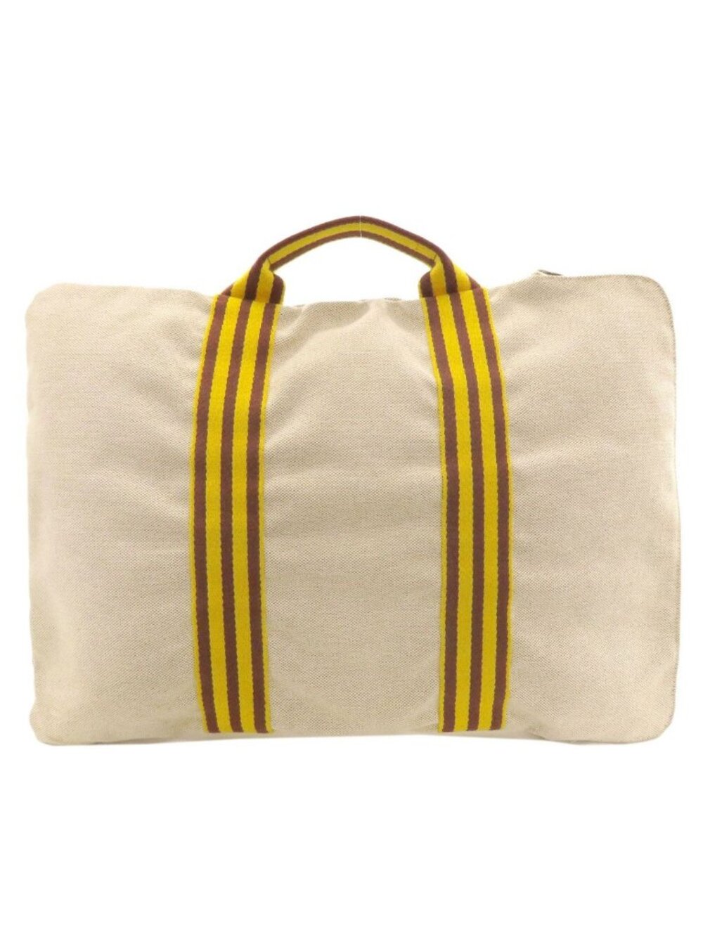 Hermes Fourre Tout Porte Documents Business Bag Toile